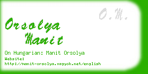 orsolya manit business card